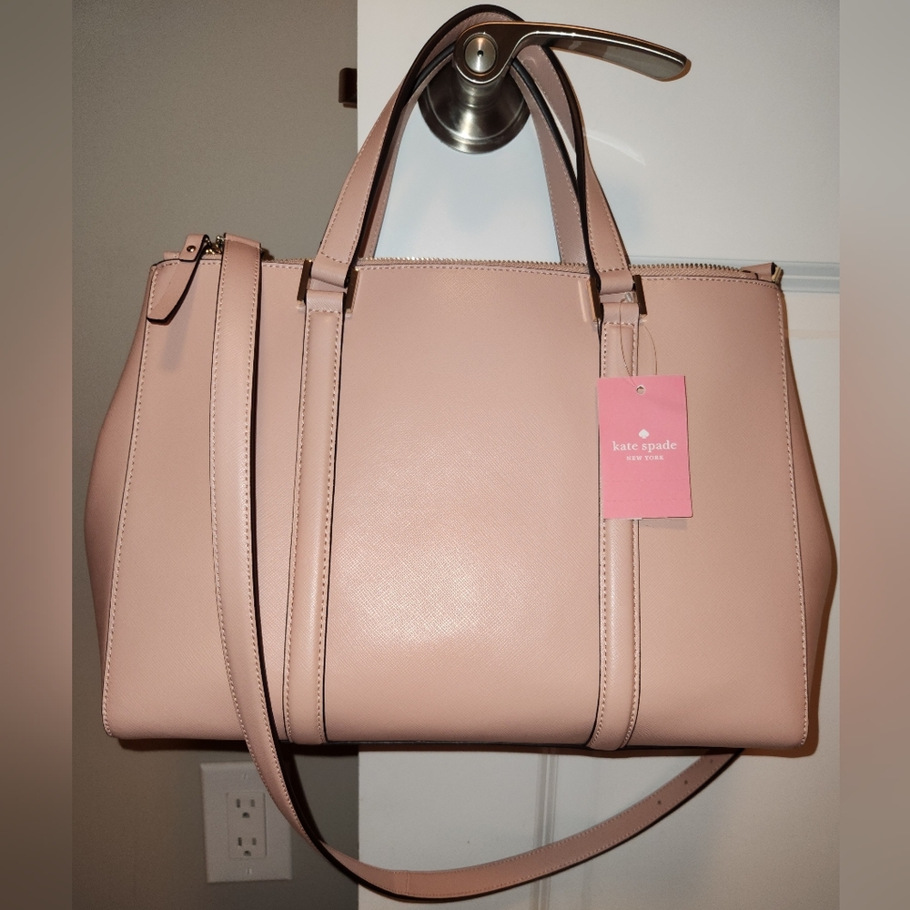 Kate Spade Newbury Lane Laden Satchel Handbag in Rosycheeks Pink; New with Tags